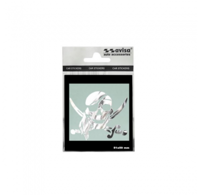 Adhesivo De Níquel 'Pirate Skull' - 66x55mm