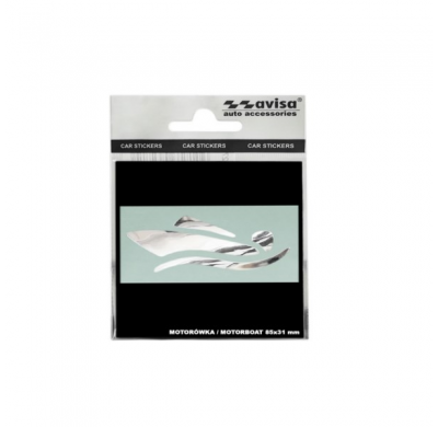 Adhesivo De Níquel 'Barco a Motor' - 90x30mm