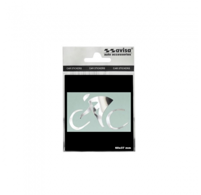 Adhesivo De Níquel 'Cyclist' - 65x40mm