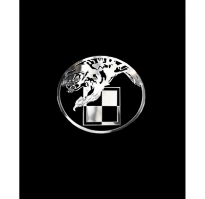 Adhesivo De Níquel 'Checker Con Un Águila' - 50x55mm