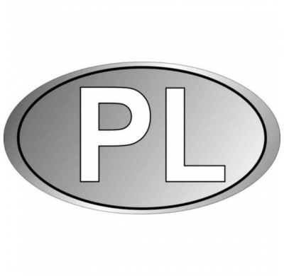 AutoTattoo Adhesivo PL 3D Cromado -7,6 x 4,2 cm-