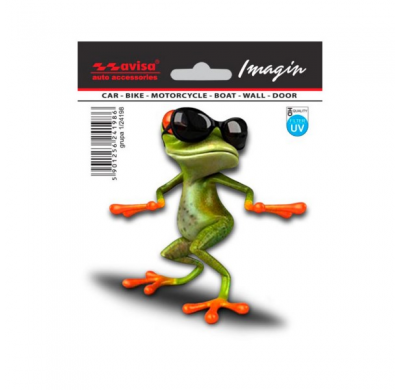 Auto Tattoo Pegatina Rana Gafas de Sol - 11x11cm