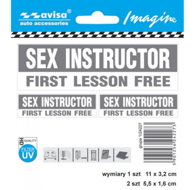 Auto Tattoo Sticker 'S.. INSTRUCTOR' mix