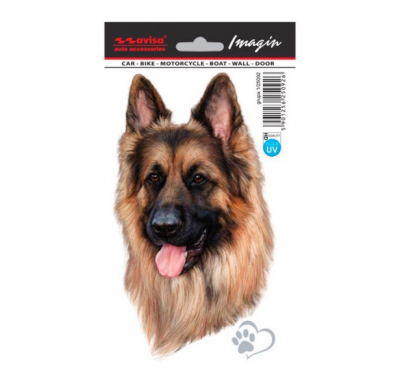 Pegatina Auto Tatuaje Pastor Aleman - 11x12cm