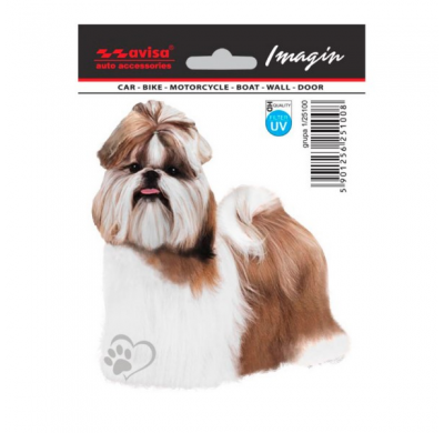 Pegatina Auto Tatuaje Shih Tzu - 11x12cm