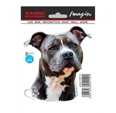 Auto Tatuaje Sticker Staffordshire Bull Terrier - 11x14,5cm