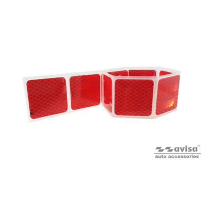 Reflectantes / Pegatinas - 50x5,5cm - Rojo - Juego De 2 Piezas