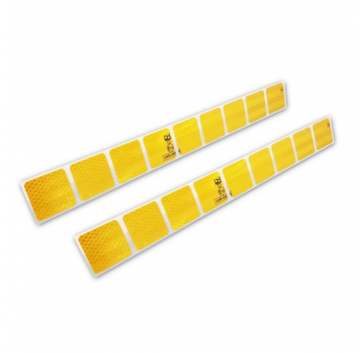 Rayas Reflectantes / Pegatinas - 50x5,5cm - Amarillo - Juego De 2 Piezas