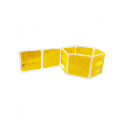Rayas Reflectantes / Pegatinas - 50x5,5cm - Amarillo - Juego De 2 Piezas