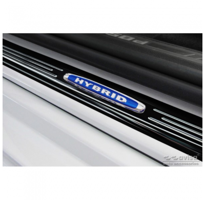 Protectores de umbral de puerta Mirror Black Inox adecuados para BMW X7 G07 2019- 'Hybrid' - 4 piezas