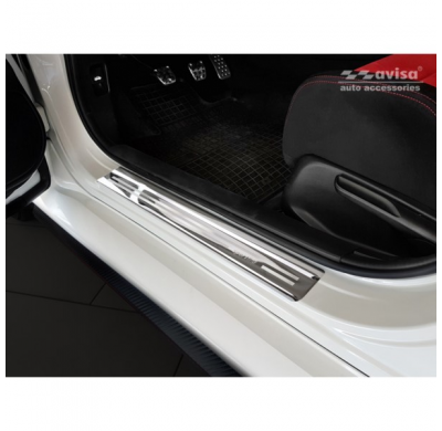 Protectores De Umbral De Puerta De Acero Inoxidable Adecuados Para El Honda Civic X Hb 5-Puertas 2017- 'Sportline' - 4-Piezas