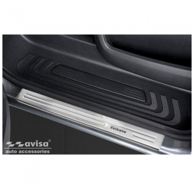 Protectores de umbral de puerta de acero inoxidable valido para Mercedes Vito y Clase V W447 2014- - 'Exclusivo' - 2 piezas - Ve