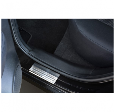 Protector Talonera De Puerta Acero Inox Nissan Qashqai 2014- - 'Exclusive' - 4-Piezas