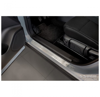 Protectores de umbral de puerta Silver Inox valido para Nissan Qashqai III 2021 - 'Edición especial' - 4 piezas