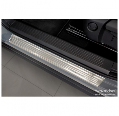 Protectores de umbral de puerta Silver Inox valido para Nissan Qashqai III 2021 - 'Edición especial' - 4 piezas