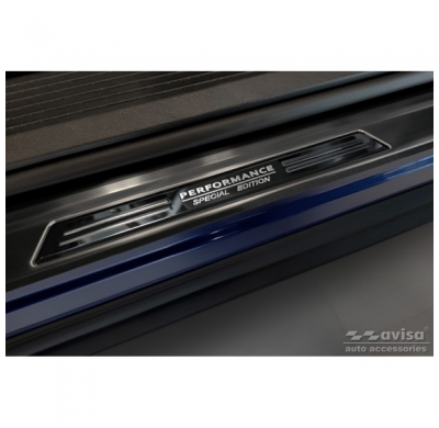 Protectores de umbral de puerta de acero inoxidable negros adecuados para Nissan X-Trail IV 2021- - 'Performance Special Edition