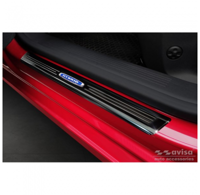 Protectores de umbral de puerta Mirror Black Inox para Opel Astra (L) Hatchback 2021- 'Hybrid' - 4 piezas AVISA