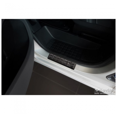 Protectores de umbral de puerta en Black Inox valido para Citroën Spacetourer & Jumpy / Peugeot Expert & Traveller / Toyota Proa