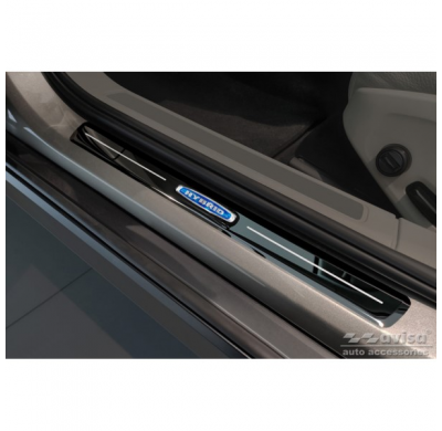 Protectores de umbral de puerta Mirror Black Inox adecuados para Volvo V90 2016- 'Hybrid' - 4 piezas