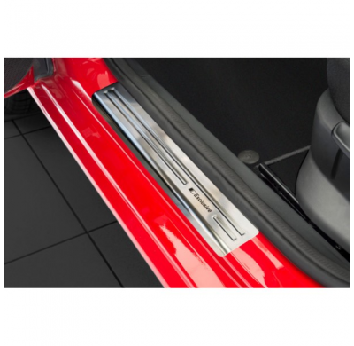 Protector talonera de puerta acero inox Skoda Fabia III Combi 2014-2018 & FL 2018- - 'Exclusive' - 4-piezas