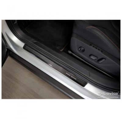 Protectores de umbral de puerta Black Inox valido para Skoda Enyaq iV 2020- - 'Special Edition' - 4 piezas