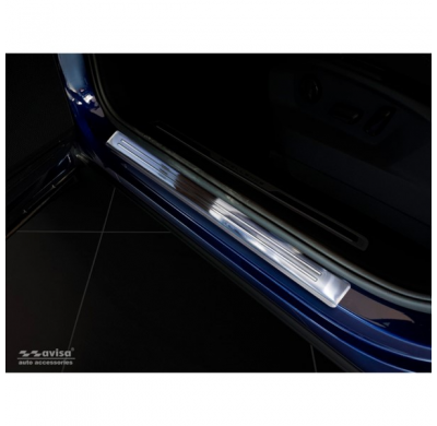 Protector Talonera De Puerta Acero Inox Seat Tarraco 2019- 'Lines' - 4-Piezas