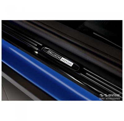 Protectores de umbral de puerta Mirror Black Inox adecuados para Seat Arona 2017-2021 y FL 2021- - 'Exclusive' - 4 piezas