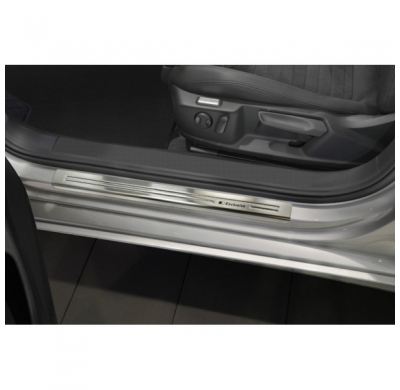 Protector Talonera De Puerta Acero Inox Volkswagen Passat 3g Sedan/Variant 2014- - 'Exclusive' - 4-Piezas