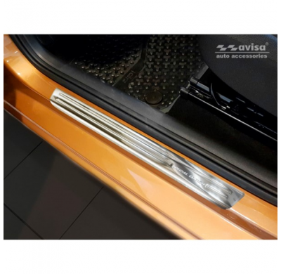 Protector plateado talonera de puerta acero inox Volkswagen Up! 2011- - 'Special Edition' - 4-piezas