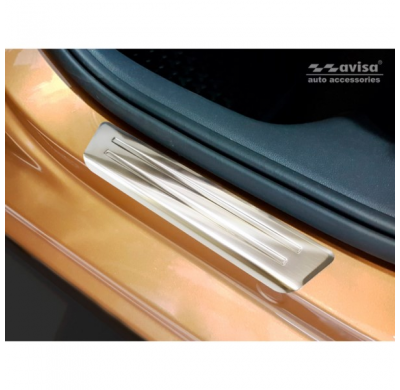 Protector plateado talonera de puerta acero inox Volkswagen Up! 2011- - 'Special Edition' - 4-piezas