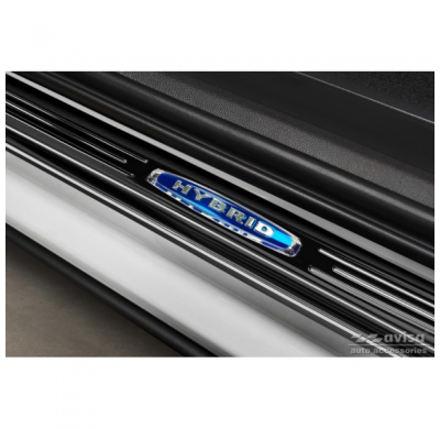 Protectores de umbrales de puerta Inox negro para Volkswagen Touareg III 2018- 'Hybrid' - 4 piezas