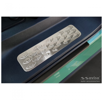 Protectores de umbral de puerta de acero inoxidable aptos para Volkswagen ID.Buzz 2022- 2 piezas