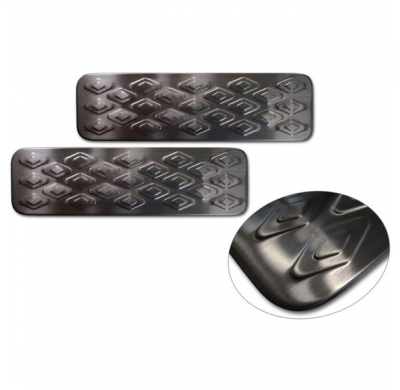 Protectores de umbral de puerta en acero inoxidable negro aptos para Volkswagen ID.Buzz 2022- 2 piezas