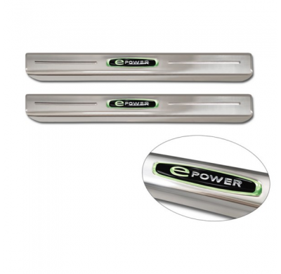 Protectores de umbral de puerta de acero inoxidable para Volkswagen ID.Buzz 2022- 'E-Power' - 2 piezas