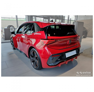 Protectores de umbral de puerta en acero inoxidable negro aptos para Volkswagen ID.3 2020- y Cupra Born 2021- 'Lines' - 4 piezas