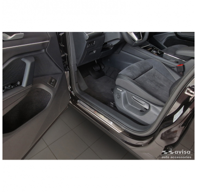 Protectores de umbral de puerta de acero inoxidable adecuados para Volkswagen Tiguan III (CT1) 2024- - 'Lines' - 4 piezas