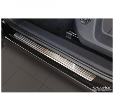 Protectores de umbral de puerta de acero inoxidable adecuados para Volkswagen Tiguan III (CT1) 2024- - 'Lines' - 4 piezas