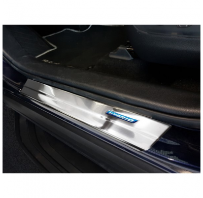 Protector talonera de puerta acero inox Toyota RAV4 (5th Gen.) 2018- - 'Hybrid' - 4-piezas