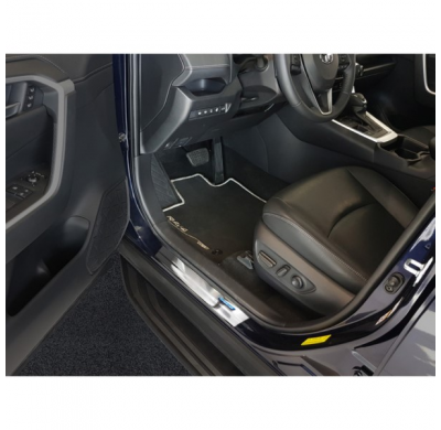 Protector talonera de puerta acero inox Toyota RAV4 (5th Gen.) 2018- - 'Hybrid' - 4-piezas