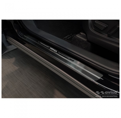 Protectores de umbral de puerta de acero inoxidable para Toyota Corolla Cross 2020- 'Cross' 4 piezas