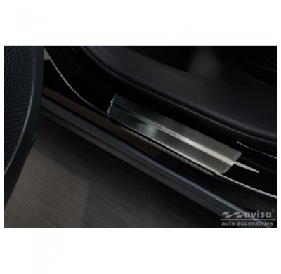 Protectores de umbral de puerta de acero inoxidable para Toyota Corolla Cross 2020- 'Cross' 4 piezas