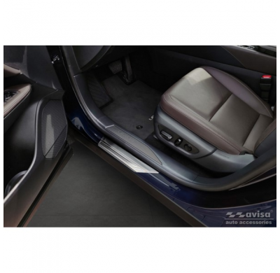Protectores de umbral de puerta de acero inoxidable aptos para Lexus RX V 2022- 'Lines' - 4 piezas