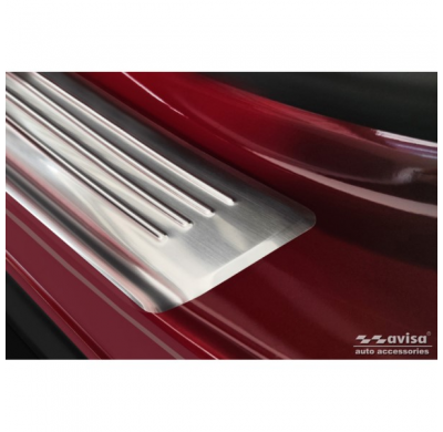 Protectores de umbral de puerta de acero inoxidable valido para Hyundai Tucson (NX4E) 2020- 'Lines' - 2 piezas (puertas traseras