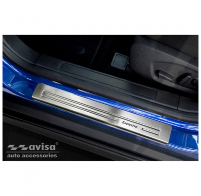 Protectores De Umbral De Puerta De Acero Inoxidable Adecuados Para El Ford Mondeo V Wagon 2014- 'Exclusivo' - 4 Piezas