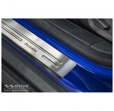 Protectores De Umbral De Puerta De Acero Inoxidable Adecuados Para El Ford Mondeo V Wagon 2014- 'Exclusivo' - 4 Piezas