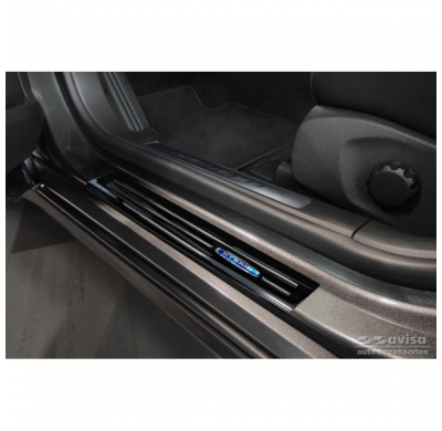 Protectores de umbrales de puertas Black Inox adecuados para Ford Mondeo V Turnier 2014-2019 y Facelift 2019- 'Hybrid' - 4 pieza