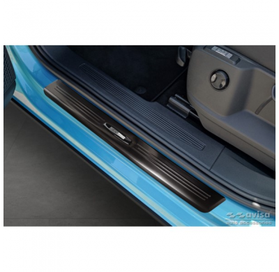 Protectores de umbral de puerta Inox negro adecuados para Ford Tourneo Connect III 2022- 'Exclusive Edition' - 2 piezas