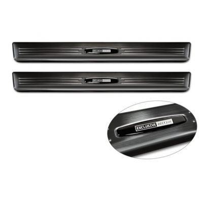Protectores de umbral de puerta Inox negro adecuados para Ford Tourneo Connect III 2022- 'Exclusive Edition' - 2 piezas