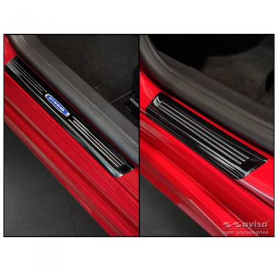 Protectores de umbral de puerta Black Inox adecuados para Ford Focus IV excl. ST-Line 2018- 'Híbrido' - 4 piezas