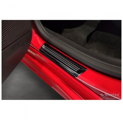 Protectores de umbral de puerta Black Inox adecuados para Ford Focus IV excl. ST-Line 2018- 'Híbrido' - 4 piezas